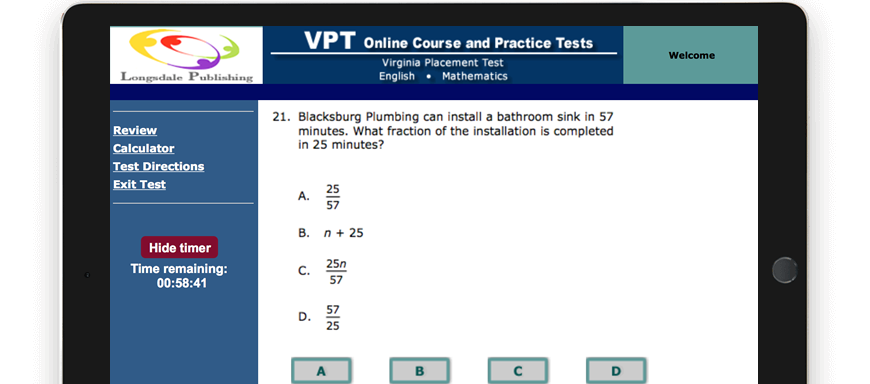 VPT test question
