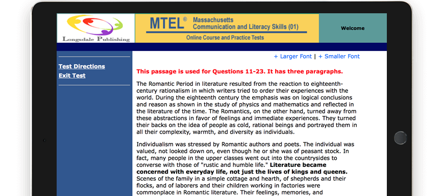 MTEL test question