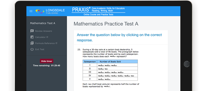 Praxis Core test question