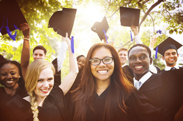 College graduates celebrating