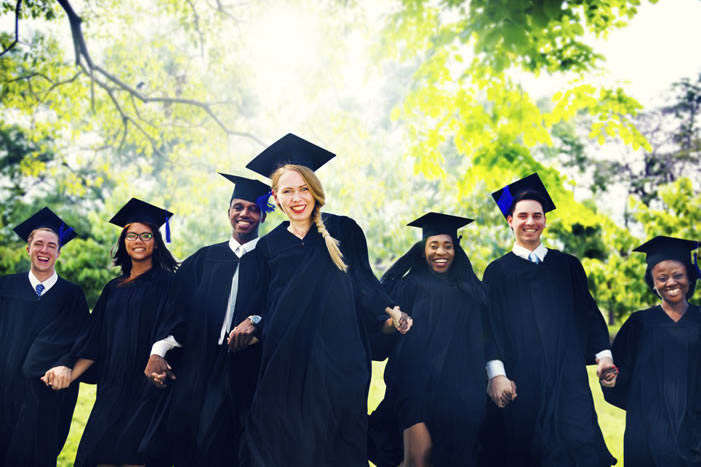 College graduates celebrating